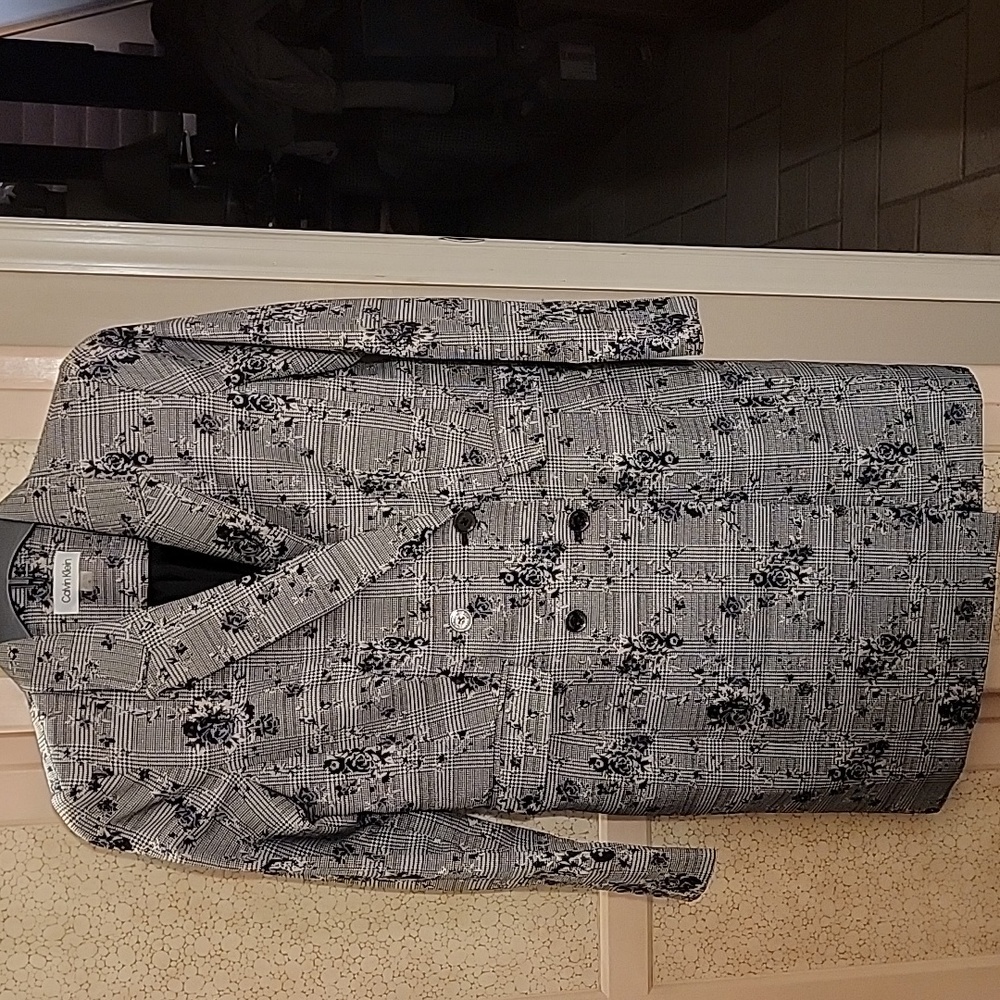 Calvin Klein Plaid Floral Jacket